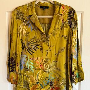 Lafayette 148 silk floral tunic top